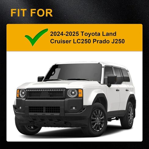 مجموعة سلة رفوف البضائع الداخلية متوافقة مع Toyota Land Cruiser LC250 Prado J250 2024 2025، منظم سلة الأمتعة بلوحة النافذة in Kuwait