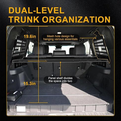 مجموعة سلة رفوف البضائع الداخلية متوافقة مع Toyota Land Cruiser LC250 Prado J250 2024 2025، منظم سلة الأمتعة بلوحة النافذة in Kuwait