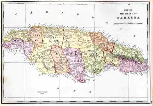 Gifts Delight Laminated 34x24 Poster: Road Map - Map of Jamaica, Jamaica Maps - Mapsof.net in Kuwait