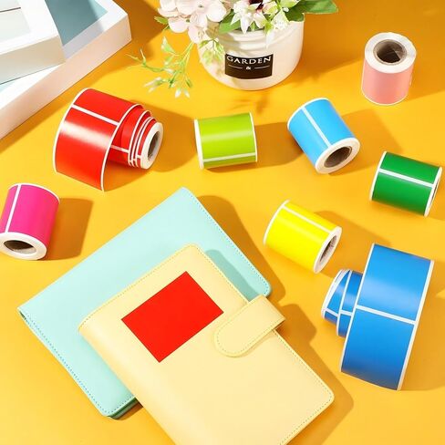 Ctosree 1000 Pcs Colored Moving Labels Stickers Rectangular Waterproof Coded Stickers Adhesive Moving Labels for Color Coded File Name Tags (3x5inch) in Kuwait