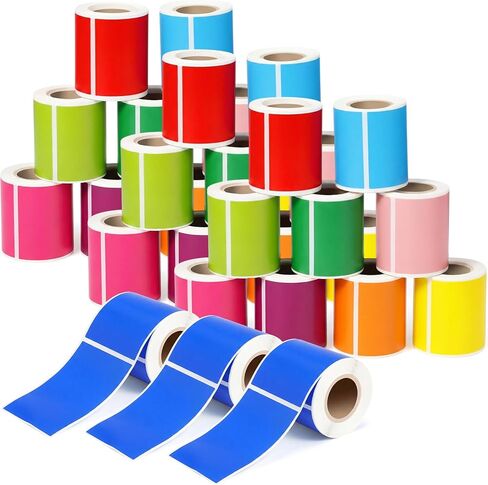 Ctosree 1000 Pcs Colored Moving Labels Stickers Rectangular Waterproof Coded Stickers Adhesive Moving Labels for Color Coded File Name Tags (3x5inch) in Kuwait