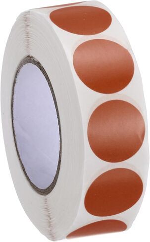 PATIKIL Colored Dot Stickers 3/4", 1000 Pcs Color Coding Labels Blank Circle Stickers Adhesive Round Sticking Papers for Inventory Office Garage Classroom, Light Brown in Kuwait