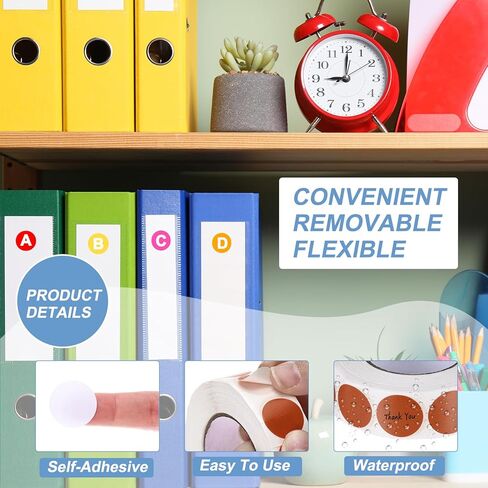 PATIKIL Colored Dot Stickers 3/4", 1000 Pcs Color Coding Labels Blank Circle Stickers Adhesive Round Sticking Papers for Inventory Office Garage Classroom, Light Brown in Kuwait