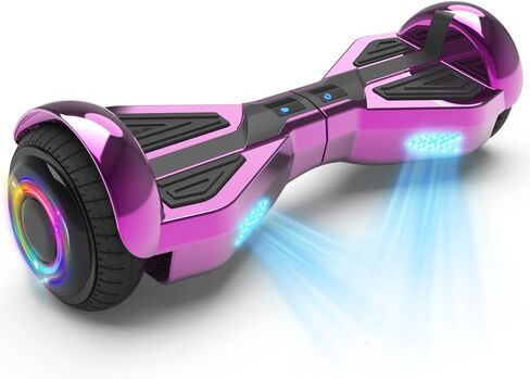 Starship Hoverboard with Bluetooth Speaker, Chrome Color Self Balancing Scooters with Science Fiction Design and 6.5 inch LED Wheels (Chrome Pink) in Saudi Arabia