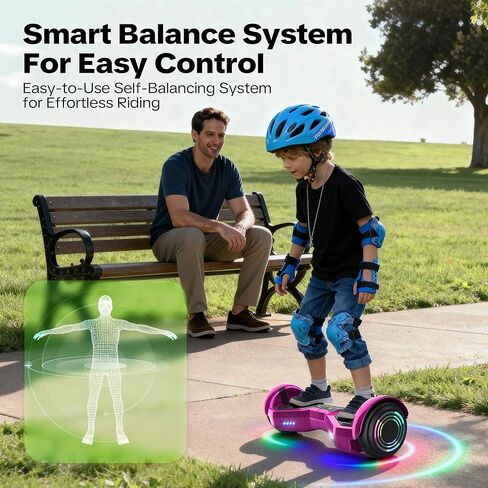 Starship Hoverboard with Bluetooth Speaker, Chrome Color Self Balancing Scooters with Science Fiction Design and 6.5 inch LED Wheels (Chrome Pink) in Saudi Arabia