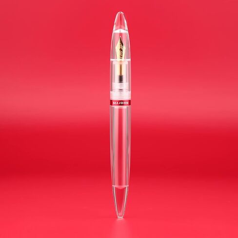 Moonman MAJOHN M2 Fountain Pen, Clear Transparent Acrylic, Eye Dropper Filling, Large-Capacity Ink Storing, Writing Calligraphy Pen Gift Set (Extra Fine Nib) in Saudi Arabia