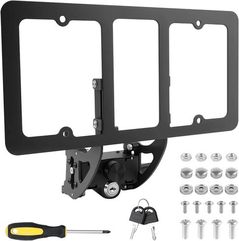 Front License Plate Holder Compatible with 2017-2023 Tesla Model 3, 2020-2024 Tesla Model Y, No Drill Front License Plate, Anti-Theft Design, Direct Installation in Saudi Arabia