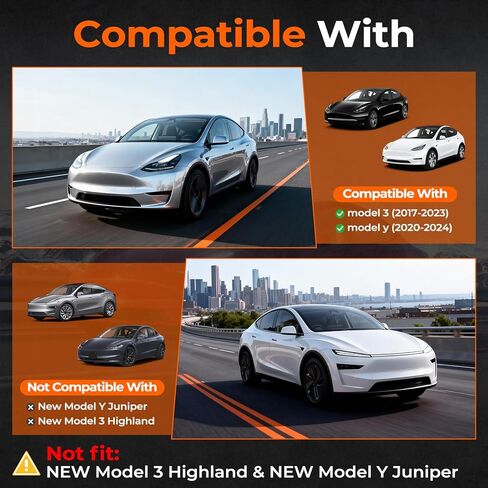Front License Plate Holder Compatible with 2017-2023 Tesla Model 3, 2020-2024 Tesla Model Y, No Drill Front License Plate, Anti-Theft Design, Direct Installation in Saudi Arabia
