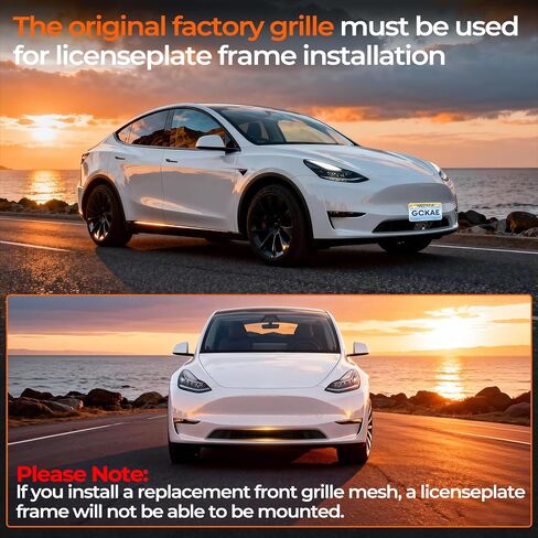 Front License Plate Holder Compatible with 2017-2023 Tesla Model 3, 2020-2024 Tesla Model Y, No Drill Front License Plate, Anti-Theft Design, Direct Installation in Saudi Arabia