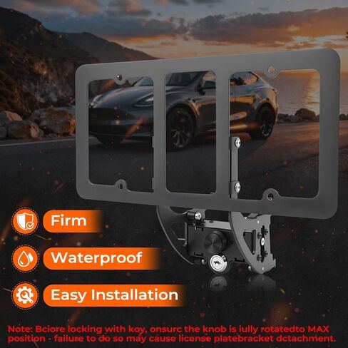 Front License Plate Holder Compatible with 2017-2023 Tesla Model 3, 2020-2024 Tesla Model Y, No Drill Front License Plate, Anti-Theft Design, Direct Installation in Saudi Arabia