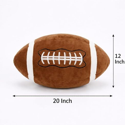 MSYA Football Throw Pillow 20x12 Inch, Soft Plush American Football Pillow for Couch, Bed & Living Room, Decorative Sports Pillow, Cozy Gift for Football Fans in Saudi Arabia