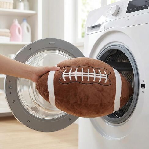 MSYA Football Throw Pillow 20x12 Inch, Soft Plush American Football Pillow for Couch, Bed & Living Room, Decorative Sports Pillow, Cozy Gift for Football Fans in Saudi Arabia