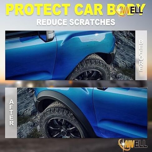 CNNELL 4 قطع Fender Flares نمط المصنع متوافق مع Chevy Silverado 1500 2014-2018 و2500 3500HD 2015-2019 تناسب فقط الطرز ذات السرير الجانبي. ليس للطرز المزدوجة in Kuwait