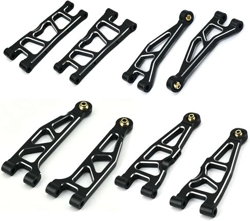 Hobby Aluminum Front and Rear Knuckle Arm Set Steering Set for ARRMA Mini Kraton 3S Speed Truck-ARA2508 Upgrades - Purple (Black Arm Set) in Saudi Arabia