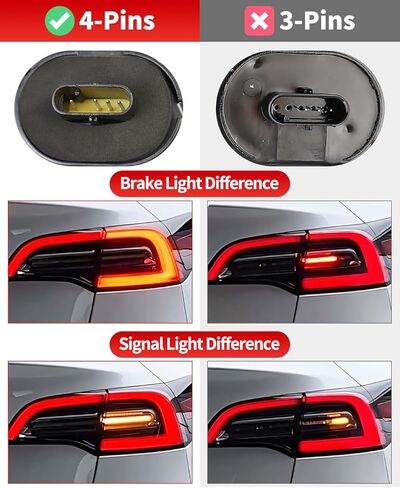 قم باستعادة الطراز Y الخاص بك: الضوء الخلفي الأيمن المناسب مباشرة لـ 2019-2024 Tesla، مجموعة LED على طراز المصنع ومقاومة للماء in Kuwait