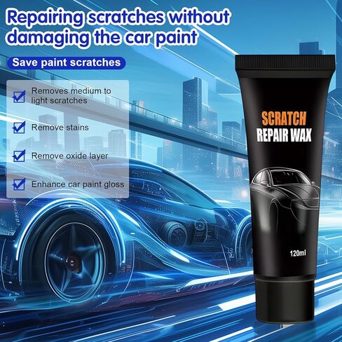 1pc Scratch Remover For Vehicles, 2026New Car Scratch Remover Wax,general car scratch repair wax, works on cars, trucks, SUV,includes wiping cloth and sponge (1 set) in Kuwait