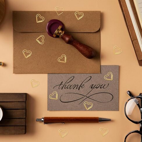 100Pcs Heart Paper Clips, Gold Love Heart Shaped Small Paper Clips, Gold Cute Metal Journaling Paper Clamps, Paperclips for Women, Paper, Document, Note, Sorting, Wedding Decoration Crafts in Kuwait