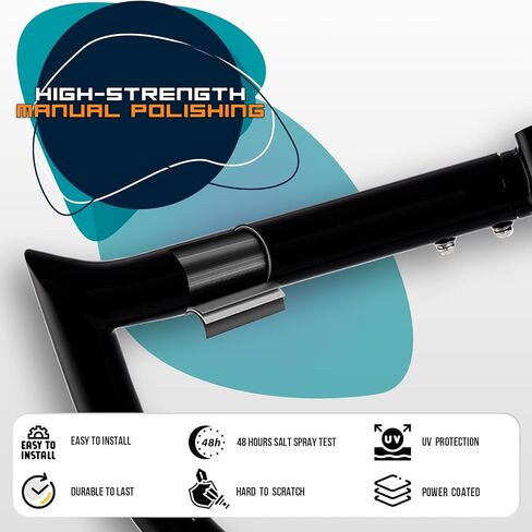 Crash Bar Chopped Engine Guard Highway Bar Compatible with Harley Davidson Breakout Blackline Rocker Softail Standard Custom Springer Deuce Night Train 2000-2017 (GlossBlack) in Saudi Arabia