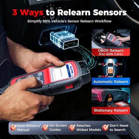 Autel TPMS Programming Tool TS508WF, TPMS Reset Tool with Lifetime Free Updates, WiFi Version of TS408 TS508 TS501 TS601, Activate Relearn Diagnose All TPMS Sensors, TPMS Scan Tool for Pros & DIYers in Kuwait