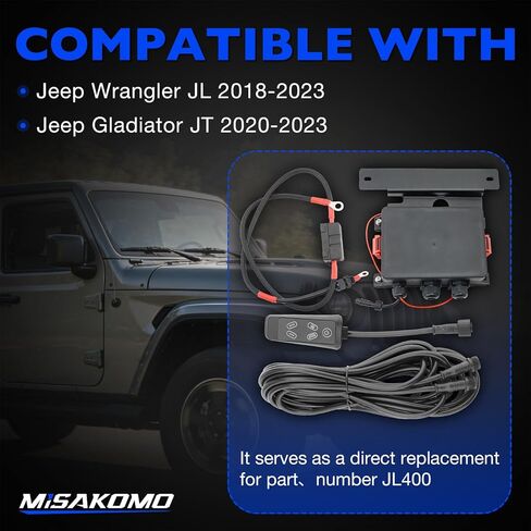 JL400 Handle Switch Panel Compatible with Jeep Wrangler JL 2018-2023 and Gladiator JT 2020-2023, Plug & Play, Independent Control for External Devices in Kuwait