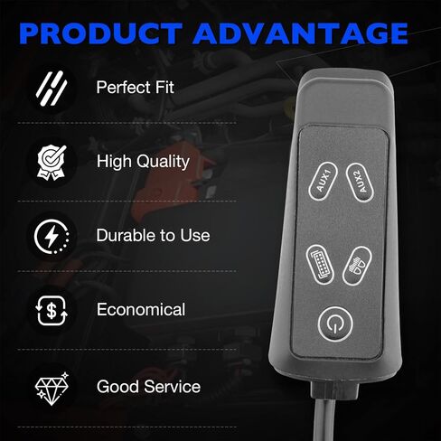 JL400 Handle Switch Panel Compatible with Jeep Wrangler JL 2018-2023 and Gladiator JT 2020-2023, Plug & Play, Independent Control for External Devices in Kuwait