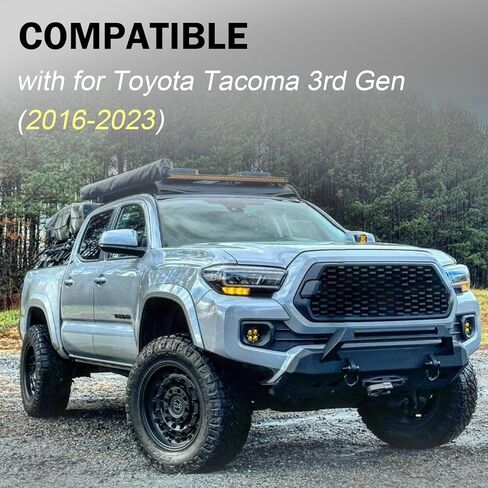 Driver Side A-Pillar Grab Handle Compatible with 2016-2023 Toyota Tacoma 3rd Gen, OEM-Style Texture Grab Handle for Toyota Tacoma Accessories, No Creaking Easy Install, Black, ABS Material in Saudi Arabia