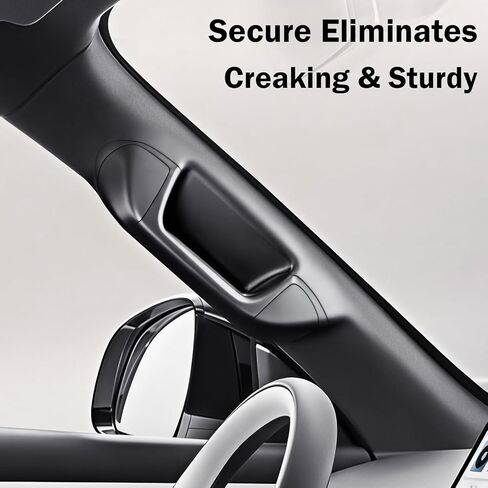 Driver Side A-Pillar Grab Handle Compatible with 2016-2023 Toyota Tacoma 3rd Gen, OEM-Style Texture Grab Handle for Toyota Tacoma Accessories, No Creaking Easy Install, Black, ABS Material in Saudi Arabia
