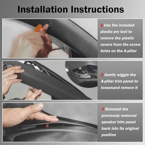 Driver Side A-Pillar Grab Handle Compatible with 2016-2023 Toyota Tacoma 3rd Gen, OEM-Style Texture Grab Handle for Toyota Tacoma Accessories, No Creaking Easy Install, Black, ABS Material in Saudi Arabia