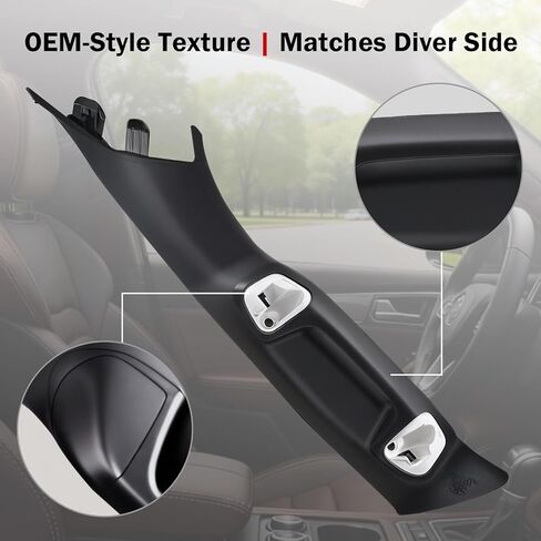 Driver Side A-Pillar Grab Handle Compatible with 2016-2023 Toyota Tacoma 3rd Gen, OEM-Style Texture Grab Handle for Toyota Tacoma Accessories, No Creaking Easy Install, Black, ABS Material in Saudi Arabia
