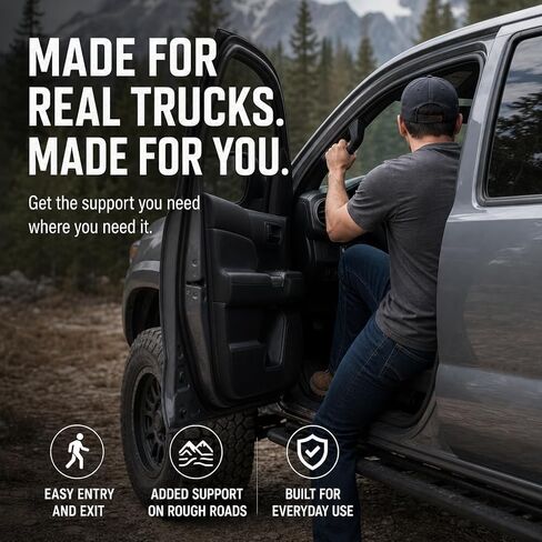 Driver Side A-Pillar Grab Handle for Toyota Tacoma 3rd Gen (2016-2023) - OEM Style, Airbag Tested, Noise-Free, Easy Install (Black) in Saudi Arabia