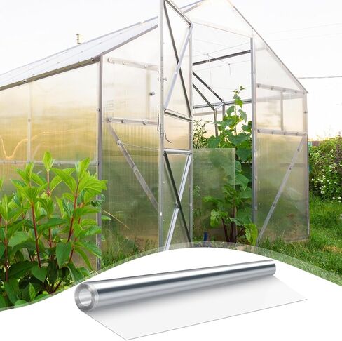 54 Inch x 15 ft Clear Vinyl Roll Sheet 10 Gauge Clear Plastic Roll Marine Vinyls Crystal Transparent Vinyl Sheeting for Window Boats Table Covering Greenhouse DIY Crafts Making Protective Film in Kuwait