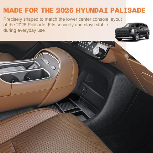 صينية وحدة التحكم المركزية السفلية متوافقة مع ملحقات Hyundai Palisade 2026، إدراج منظم مناسب مخصص لملحقات Hyundai Palisade 2026، منظم تخزين ثانوي داخلي in Kuwait