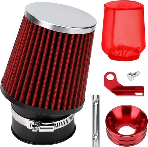 Upgraded Mini Bike Air Filter Adapter Kit with Dust Cover for Predator 212cc 196cc 224cc 6.5HP for Coleman CT200U BT200X B200R KT196 for Honda GX160 GX200 Clone Engine Go Kart Performance Parts in Saudi Arabia