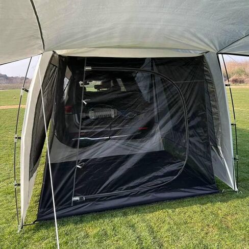 Versatile Tailgate Awning Car Tent Attachment | Rainfly Screen Room for S, Mpv, C & Minivans, Easy Setup Spacious Shelter for Camping & Road Trips (Black) with RainflyScreen Room 485 cm x 480 cm in Kuwait