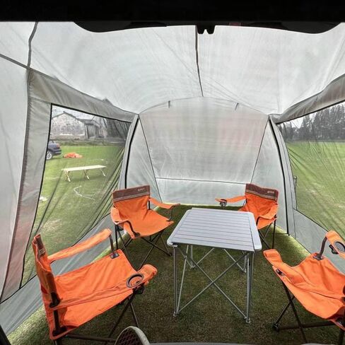Versatile Tailgate Awning Car Tent Attachment | Rainfly Screen Room for S, Mpv, C & Minivans, Easy Setup Spacious Shelter for Camping & Road Trips (Black) with RainflyScreen Room 485 cm x 480 cm in Kuwait