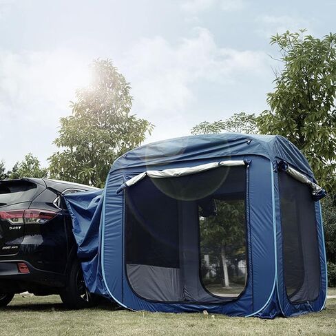 Camping Tent Car Rear Tent for Camping, Family Car Tail Tent Tailgate Shade Awning Tents with Mosquito Net, Stail Shade Awning Tailgate Canopy for Camping Fishing in Kuwait
