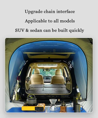 Camping Tent Car Rear Tent for Camping, Family Car Tail Tent Tailgate Shade Awning Tents with Mosquito Net, Stail Shade Awning Tailgate Canopy for Camping Fishing in Kuwait