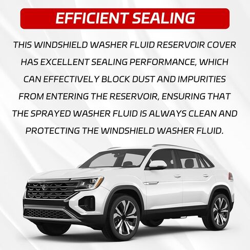 غطاء سائل غسيل الزجاج الأمامي، غطاء خزان سائل ممسحة الزجاج الأمامي لسيارة VW Atlas Tiguan Jetta GTI، غطاء زجاجة خزان متين مانع للتسرب، استبدال ملحقات السيارات #3Q0955455 (قطعة واحدة) in Kuwait
