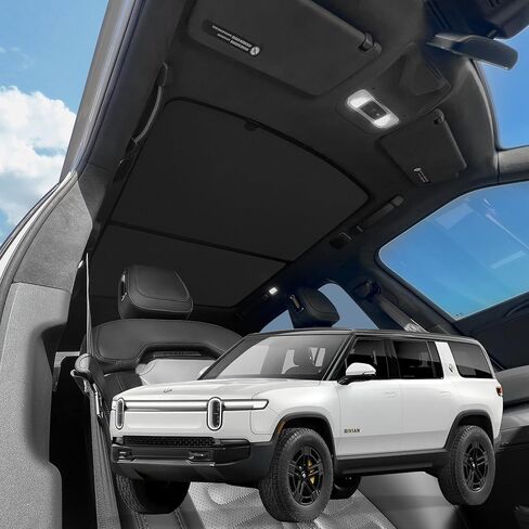مظلة سقف VION R1S - ملاءمة دقيقة، بدون ترهل، تصميم من قطعتين، تعتيم كامل (لRivian R1S) in Kuwait