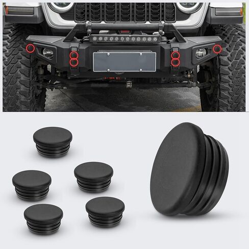 6 PCS Bumper Radar Hole Plugs for 2018-2025 Jeep Wrangler JL Bumper Accessories, Rubber Parking Sensor Hole Cover Dustproof Front Rear Radar Hole Caps in Saudi Arabia