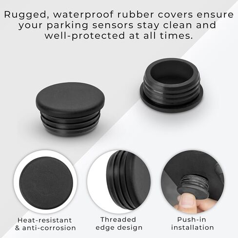 6 PCS Bumper Radar Hole Plugs for 2018-2025 Jeep Wrangler JL Bumper Accessories, Rubber Parking Sensor Hole Cover Dustproof Front Rear Radar Hole Caps in Saudi Arabia