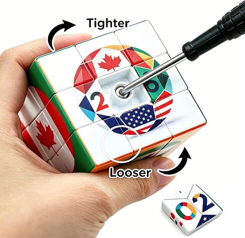2026 World Soccer Cup Themed 3x3 Puzzle Cube 2.2x2.2in– High Difficulty Restore, Factory-Dry No Lube – Collectible Display Piece with Acrylic Box in Saudi Arabia