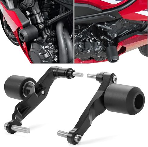 WOOGA Motorcycle Accessories Anti-Collision Frame Sliders Crash Pads Protector compatible for Ho&n&da CB650R/CBR650R CB 650R/CBR 650 R E-Clutch Accessories 2024 2025 2026 Falling Protection Pad in Kuwait