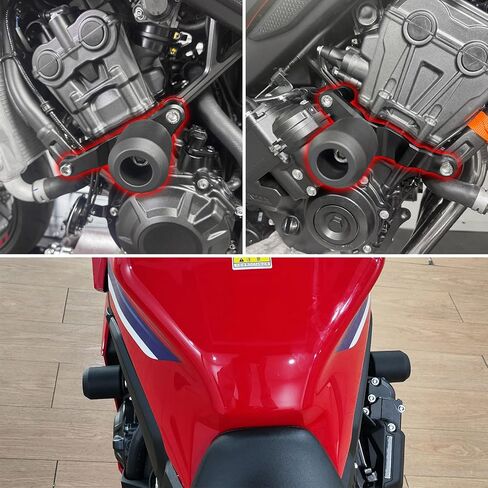 WOOGA Motorcycle Accessories Anti-Collision Frame Sliders Crash Pads Protector compatible for Ho&n&da CB650R/CBR650R CB 650R/CBR 650 R E-Clutch Accessories 2024 2025 2026 Falling Protection Pad in Kuwait
