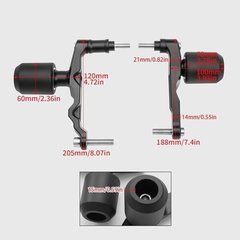 WOOGA Motorcycle Accessories Anti-Collision Frame Sliders Crash Pads Protector compatible for Ho&n&da CB650R/CBR650R CB 650R/CBR 650 R E-Clutch Accessories 2024 2025 2026 Falling Protection Pad in Kuwait