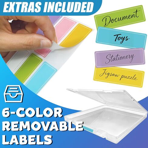 5 Packs Scrapbook Paper Storage, Stackable Plastic File Storage Box Set with Sticky Index Tabs, Lager Sizes Craft Organizer Storage, U-Shaped Locking Mechanism, Ideal for Document Organizer in Saudi Arabia