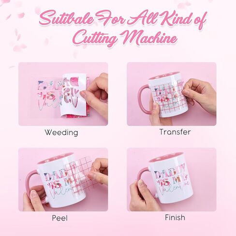 Tintnut Red Rose Permanent Adhesive Vinyl - 10 Sheets 12"x10" Rose-Themed Self-Adhesive Vinyl for Cutting Machine, Waterproof Vinyl for DIY Personalized Gifts & Craft Projects in Kuwait