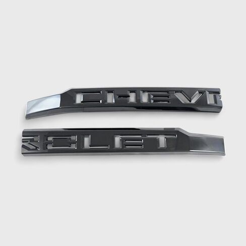 Trim Illusion Chrome Delete Gloss Black Front Grille Overlay Set for 2019-2021 Chevrolet Silverado 1500 | Easy No-Tool Install | US Patented in Kuwait
