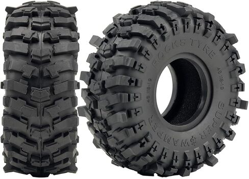 إطارات DJX 4 قطع 1.9 بوصة 120 مم إطارات مطاطية فائقة النعومة مع حشوة إسفنجية لسيارة زاحفة محورية SCX10 I II III D90 D110 TRX4 Redcat Etc 1/10 RC in Kuwait
