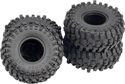 إطارات DJX 4 قطع 1.9 بوصة 120 مم إطارات مطاطية فائقة النعومة مع حشوة إسفنجية لسيارة زاحفة محورية SCX10 I II III D90 D110 TRX4 Redcat Etc 1/10 RC in Kuwait
